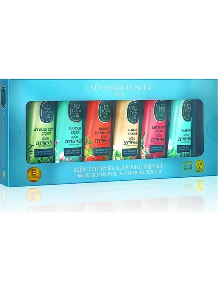 Eyup Sabri Tuncer Doğal Zeytinyağlı El ve Vücut Kremi 50 ml - 6'lı Hediye Set
