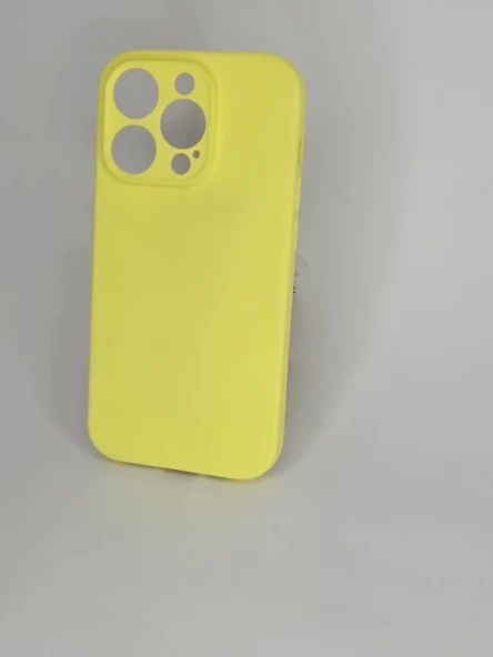 İPHONE 14 PRO CAPPY SARI SİLİKON KILIF - 2