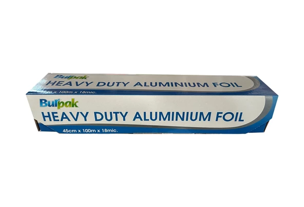 Burpak Heavy Duty Ağır Hizmet Tipi Alüminyum Folyo - 45 Cm. x 100 Metre - 18 Mikron - 5 Paket - Resim 2