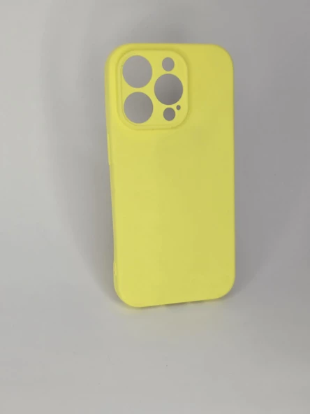 İPHONE 14 PRO CAPPY SARI SİLİKON KILIF - 3
