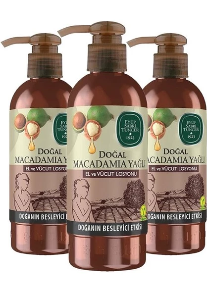 Doğal Macadamia Yağlı El ve Vücut Losyonu 250 ml x3 ürün görseli 1