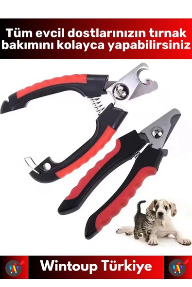 Premium Yüksek Kaliteli Güvenlik Kelepçeli Asmalı Petshop Evcil Hayvan Pet Kedi Köpek Tırnak Makası - 3