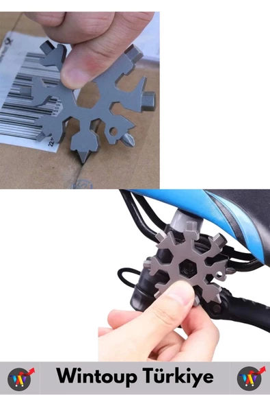 Kompakt Çok Şık Kolye Anahtarlık Tornivada 18in1 Çok Fonksiyonlu Dekoratif Kartanesi Tornavida Seti - 4