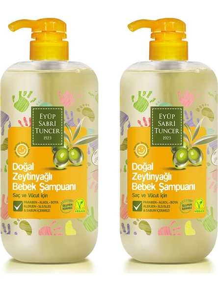 Eyup Sabri Tuncer Doğal Zeytinyağlı Bebek Şampuanı 600 ml x2 ürün görseli 1