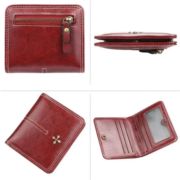 Baellerry Vegan Deri Bozuk Para Gözlü Bol Kartlıklı Mini Kadın Cüzdanı - 9