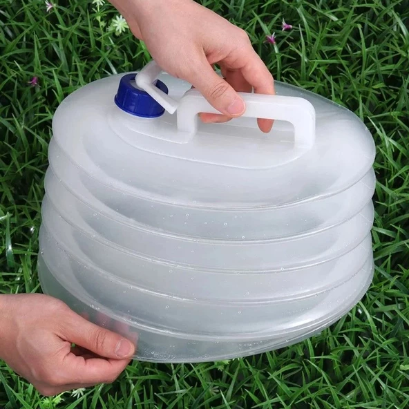 Katlanır  Su Bidonu 15Litre Katlanabilir Musluklu Su Bidonu ( YER KAPLAMAZ ) - 5