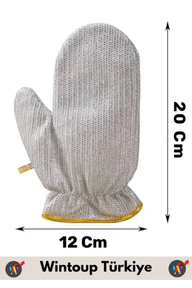 Yüksek Kaliteli Sıcak Su Isıya Dayanıklı Esnek Yağ Kir Temizleyici Alüminyum Bulaşık Eldiveni 1 Çift - 5