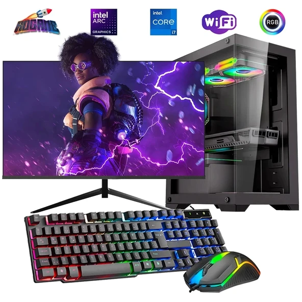 i7 13700F 32GB DDR4 1TB M2 12GB ARC B580 27" 165Hz Monitörlü Oyun Bilgisayarı