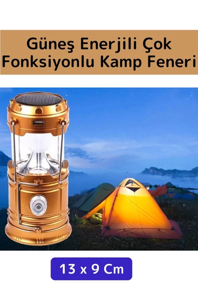 Kompakt Enerji Tasarruflu Asma Aparatlı Güneş Enerjili Çok Fonksiyonlu Outdoor Kamp Feneri El Feneri