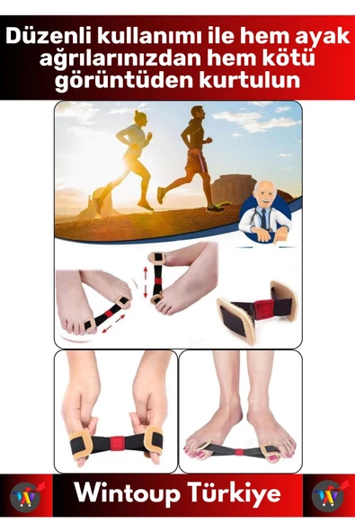 Premium Ortopedik Ekstra Yumuşak Rahat Bunyon Ayak Baş Parmak Egzersiz Fizyoterapi Direnç Lastiği - 4
