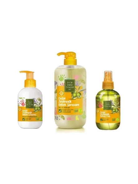 Eyüp Sabri Tuncer Bebek Şampuanı 600ML + Bebek Yağı 280 Ml+ Bebek Losyonu 280 ml
