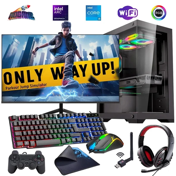 i5 14400F 32GB DDR4 1TB M2 12GB ARC B580 27" 165Hz Monitörlü Oyun Bilgisayarı (Gaming SET)