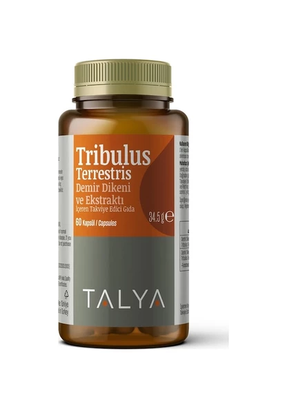 Talya Tribulus Terrestris Demir Dikeni ve Ekstraktı İçeren Takviye Edici Gıda 60 Kapsül - 1