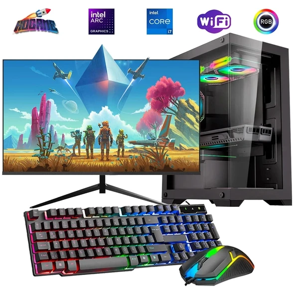 İ7 12700F 16GB DDR4 512GB m2 12GB ARC B580 24" Monitörlü Oyun Bilgisayarı ürün görseli