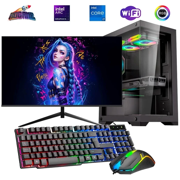 i7 13700F 16GB DDR4 512GB m2 12GB ARC B580 27" 165Hz Monitörlü Oyun Bilgisayarı ürün görseli