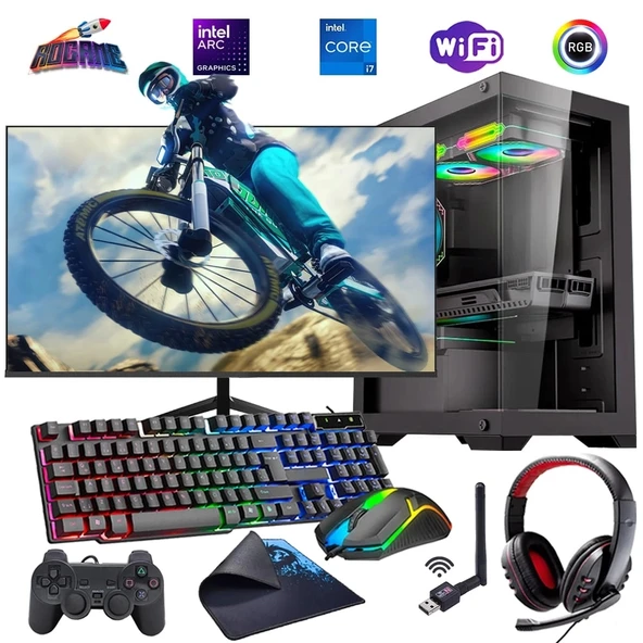 İ7 12700F 32GB DDR4 1TB M2 12GB ARC B580 27" 165Hz Monitörlü Oyun Bilgisayarı (Gaming SET) ürün görseli