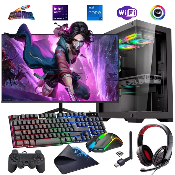 i7 13700F 16GB DDR4 512GB m2 12GB ARC B580 27" 165Hz Monitörlü Oyun Bilgisayarı (Gaming SET) ürün görseli