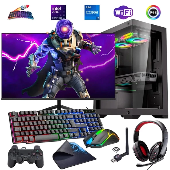 i7 14700F 16GB DDR4 512GB m2 12GB ARC B580 27" 165Hz Monitörlü Oyun Bilgisayarı (Gaming SET) ürün görseli