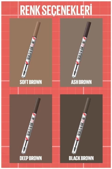 Maybelline New York Build a Brow 2in1 Kaş Kalemi ve Jeli Deep  260 - 5