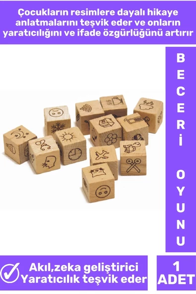 Özel Seri El Göz Koordinasyonu Görsel Algı Geliştirici Eğlenceli Eğitici HAYDİ ANLAT HİKAYE KÜPLERİ - Resim 2