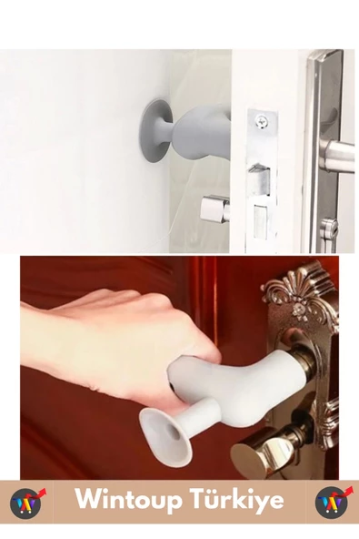 Premium Yüksek Kaliteli Darbe Hasar Gürültü Önleyici Anti Çarpışma Silikon Kapı Kolu Stoperi 5 Adet - 4