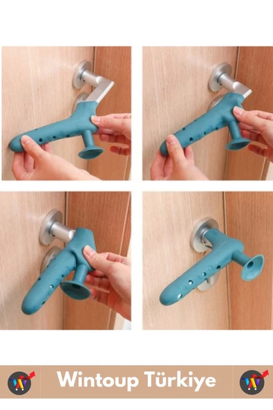 Premium Yüksek Kaliteli Darbe Hasar Gürültü Önleyici Anti Çarpışma Silikon Kapı Kolu Stoperi 1 Adet - 3