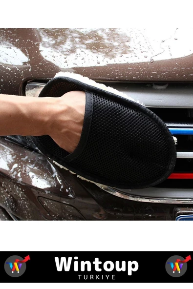 Özel Üretim Nano Teknoloji Mutfak Lavabo Ahşap Hassas Yünlü Otomobil Yıkama Temizlik Eldiveni - 3