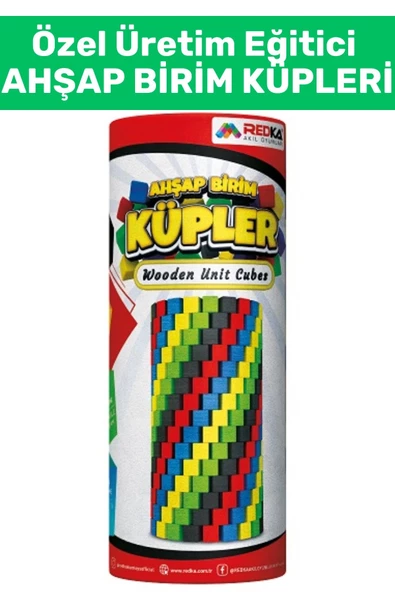 Özel Seri El Göz Koordinasyon Beceri Görsel Zeka Geliştirici Eğlenceli AHŞAP BİRİM KÜPLERİ 100 PARÇA ürün görseli