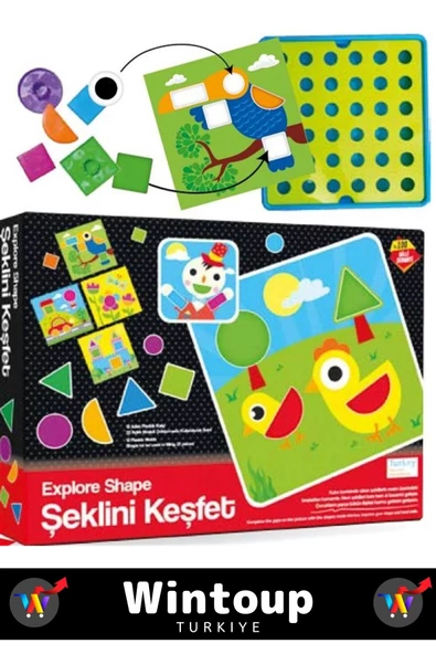 Özel Seri El Becerisi Geliştirici Renkleri Tanıma Parça Bütün İlişkisi Geliştirici ŞEKLİNİ KEŞFET - Resim 3