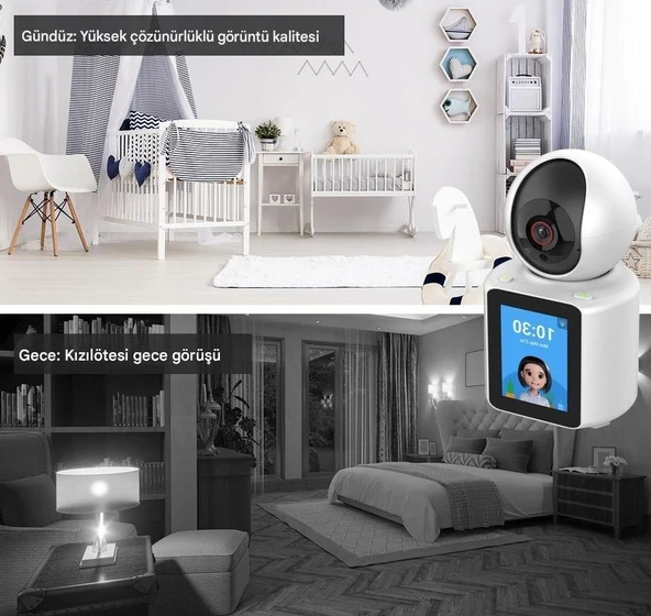MPIA Aya Görüntülü Görüşme Özellikli 3MP Wifi İp Kamera Türkçe Uygulama - 6