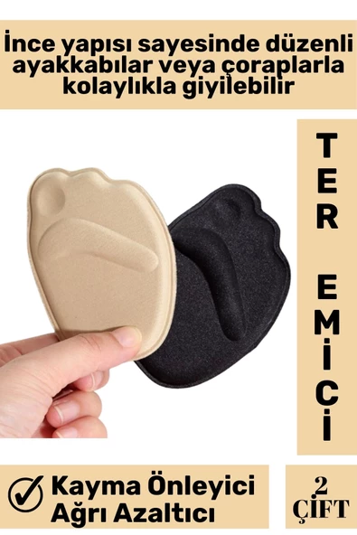 Yüksek Kaliteli Gündelik Kullanım Bunyon Yumuşak Pamuklu Ultra Esnek Sünger Ayakkabı Pedi 2 Çift - 2