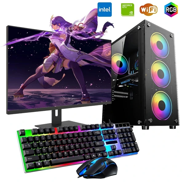 iNTEL i5 4N 16GB Ram 1TB SSD 4GB GTX1050TI 21.5" Monitörlü Oyun Bilgisayarı