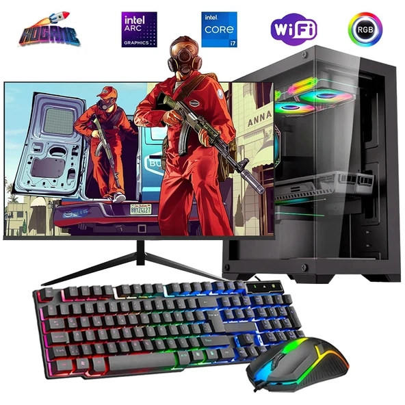 İ7 12700F 32GB DDR4 1TB M2 12GB ARC B580 24" Monitörlü Oyun Bilgisayarı ürün görseli