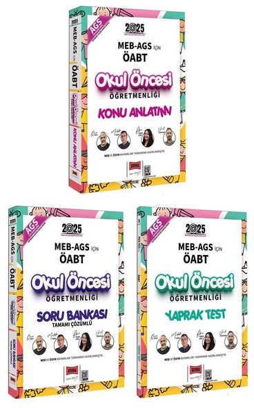 Yargı 2025 ÖABT Okul Öncesi Öğretmenliği Konu + Soru Bankası + Yaprak Test 3 lü Set Yargı Yayınları