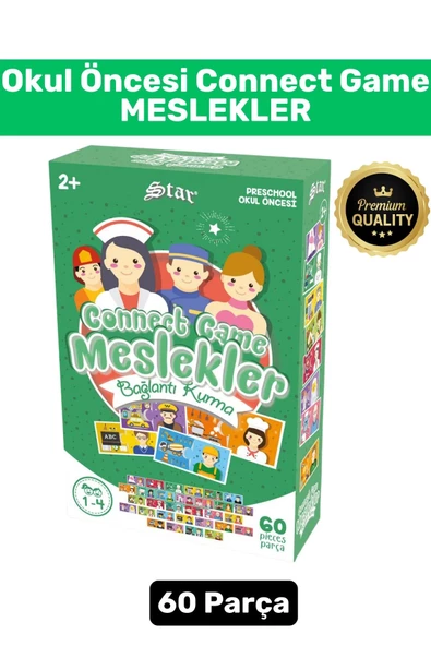 Preschool Eğitici Öğretici Zeka Geliştirici Okul Öncesi Eğlenceli BAĞLANTI KURMA OYUNU-MESLEKLER