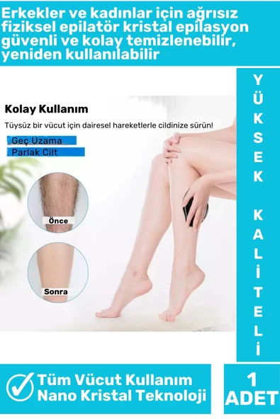 Özel Üretim Yüksek Kaliteli Ağrısız Acısız Nano Teknoloji Kolay Temizlenir Tüm Vücut Epilasyon Taşı - 2