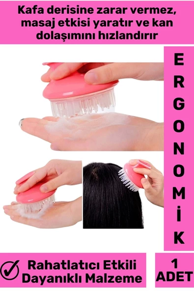 Özel Üretim Yüksek Kaliteli Rahatlatıcı Masaj Etkili Banyo Duş Mini Saç Yıkama Fırçası - 2