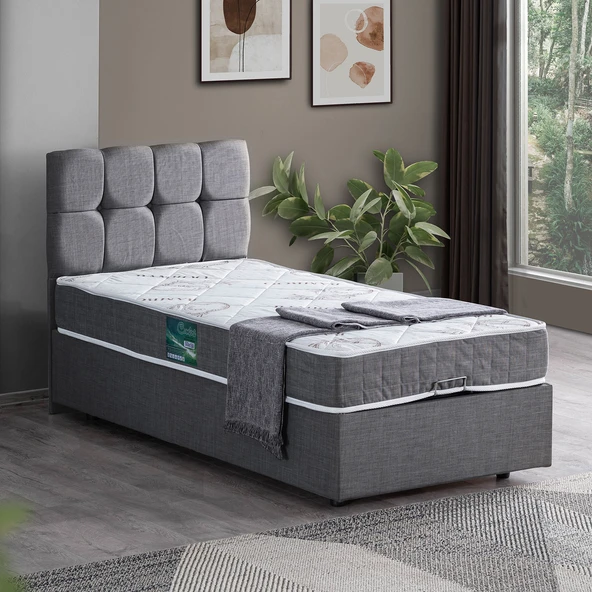 Setay Berlin Baza Başlık Comfort Yatak Seti, Gri