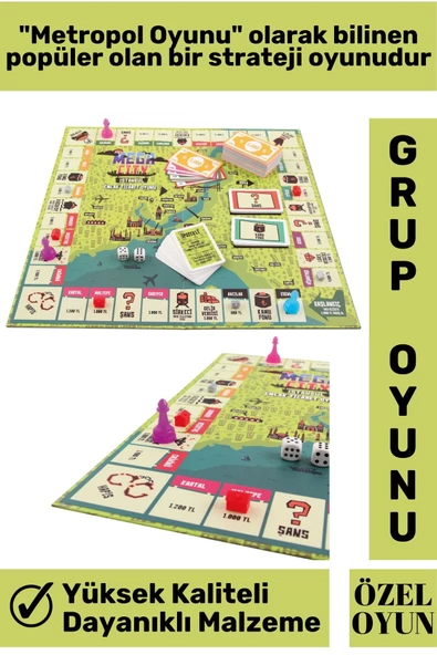 Özel Yüksek Kaliteli Mega City İstanbul Metropol Eğitici Öğretici Grup Aile Emlak Ticaret Oyunu - Resim 2