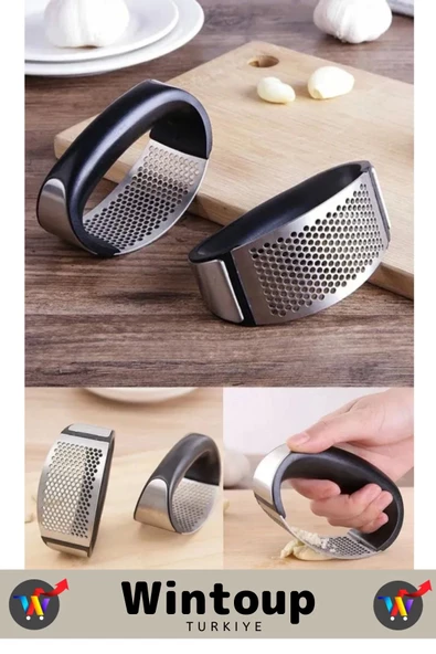 Premium Yüksek Kaliteli Garlic Press Rahat Tutuş Gondol Tasarım Çelik Yeni Nesil Sarımsak Rendesi - 3