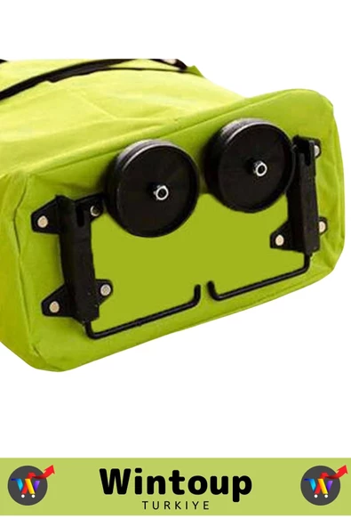 Premium Seri Yüksek Kaliteli Kompakt Katlanabilir Omuz Çantası Tasarımlı Su Geçirmez Pazar Arabası - 3