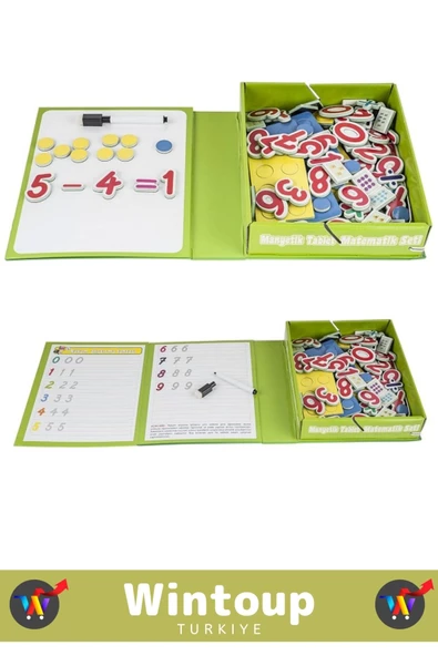 Özel Seri Öğretici Matematik Rakam Sayı Öğretici Silinebilir Yazı Kalemli MANYETİK TABLET MATEMATİK - Resim 3