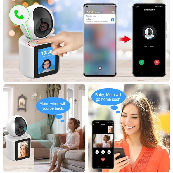 MPIA Aya Görüntülü Görüşme Özellikli 3MP Wifi İp Kamera Türkçe Uygulama - 4