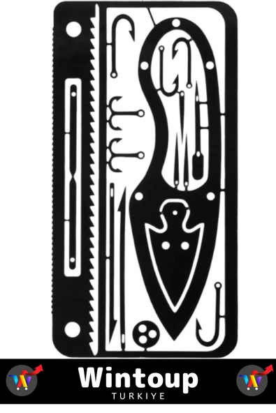 Premium Kompakt Cep Boy Tasarım Yüksek Kaliteli Çelik Çok Fonksiyonlu Hayatta Kalma Balıkçı Kiti - 3