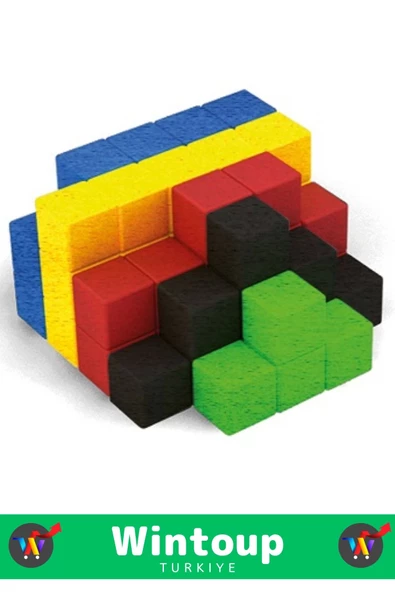 Özel Seri El Göz Koordinasyon Beceri Görsel Zeka Geliştirici Eğlenceli AHŞAP BİRİM KÜPLERİ 100 PARÇA - Resim 5