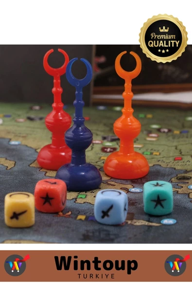 Premium Yüksek Kaliteli Trigromi Baskılı Eskitme Görünümlü Türk Tarihi Strateji Oyunu-HİLAL HATTI - Resim 3