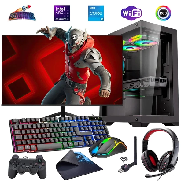 i5 13400F 16GB DDR4 512GB m2 12GB ARC B580 27" 165Hz Monitörlü Oyun Bilgisayarı (Gaming SET)
