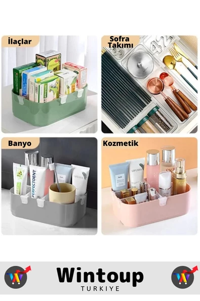 Yüksek Kaliteli Kompakt Dayanıklı Plastik Buzdolabı Kilim Dolap İçi Çok Amaçlı Raf Ayırıcı 20 Adet - 3