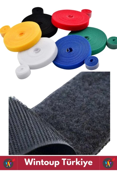 Özel Yüksek Kaliteli Kablo Bahçe Düzenleyici Çok Amaçlı Cırt Cırt Düzenleyici Organizer 5Metre 3Adet - 4