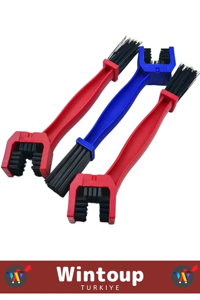 Özel Seri Yüksek Kaliteli Ergonomik Sert Dayanıklı Kıl Bisiklet Motosiklet Zinciri Temizleme Fırçası - 3